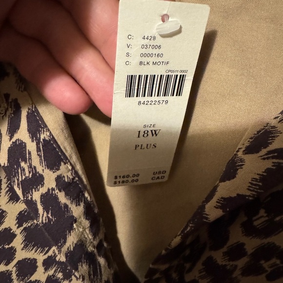 Anthropologie Maeve Belted Sleeveless Shirt Dress NWT in Leopard Print 18W - Picture 4 of 8